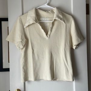 Big Bud Press Fisherman Polo in off-white
